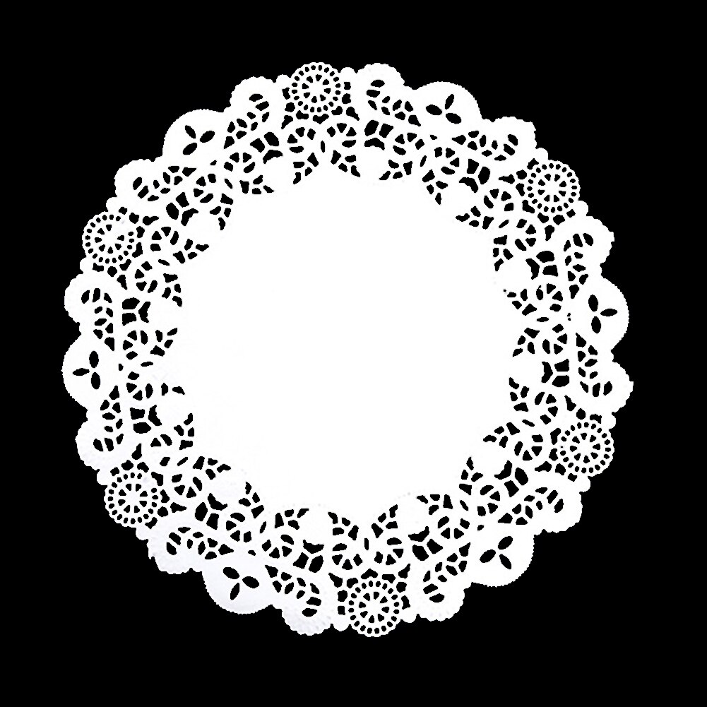 160Pcs 10.5/11.5/12.5 Inch Wegwerp Cake Papieren Borden Ronde Kleedje Kant Snack Papier Placemat Voor Desserts vinger Voedsel Muffins