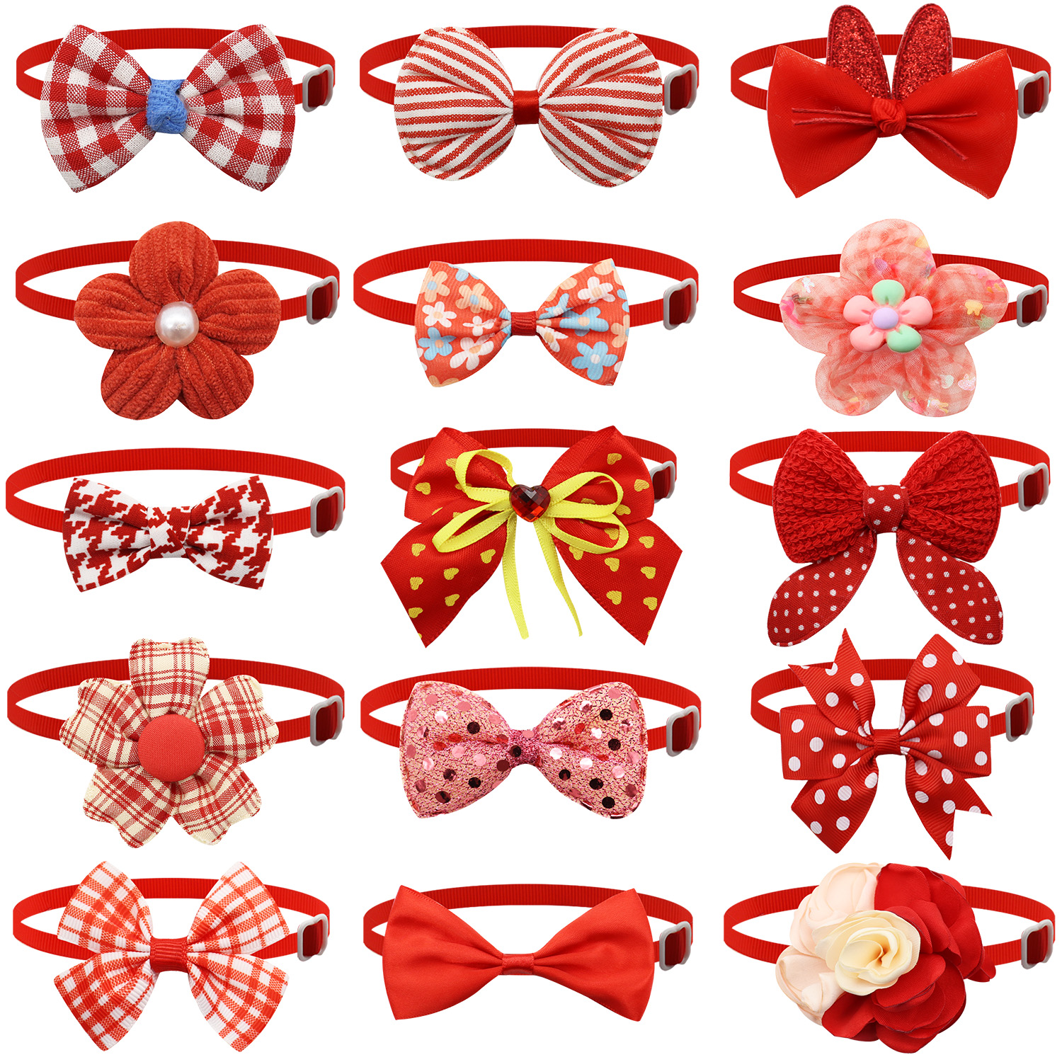 50/100 pièces violet rouge vert bleu rosé Cyan rose chien arcs animaux de compagnie toilettage accessoires arcs chiot noeuds papillon cravates fille chien nœuds papillon: S / green