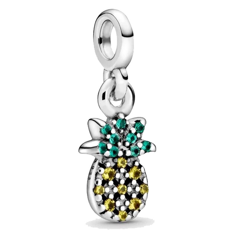 My Love Ocean Wave Starfish Flamingo Whale Me Safety Pin Brooch Pendant Beads 925 Sterling Silver Charms Fit Bracelet Jewelry: 5