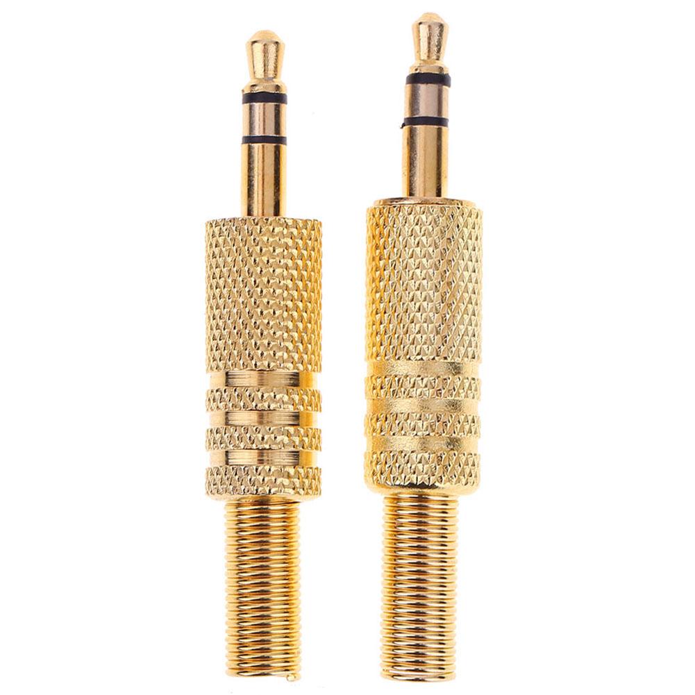 2 Stuks Stereo 3.5Mm 1/8in Hoofdtelefoon Oortelefoon Diy Audio Jack Plug Connectors: Default Title