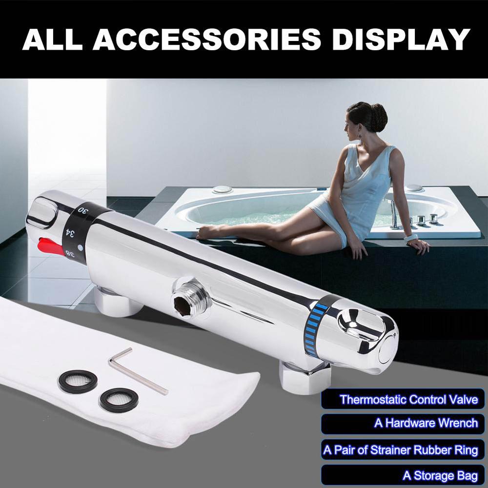 Modern Chrome Thermostatic Shower Mixer Bar Replac Grandado Modern Chrome Thermostatic Shower Mixer Bar Replac Grandado