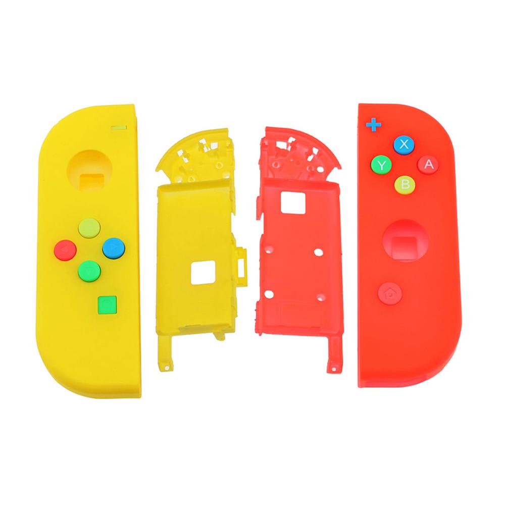 JCD 1set Replacement Housing Hard Shell Skin Case for Nintend Switch NS Joy-Con Controller Green Faceplate Cover for joycon: F E