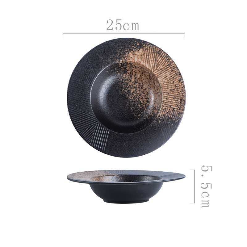 CHANSHOVA 10 cal ceramiczny kreatywny 450ml miska na makaron salaterka gruba zupa płyta osobowość chińska porcelana G327: 3