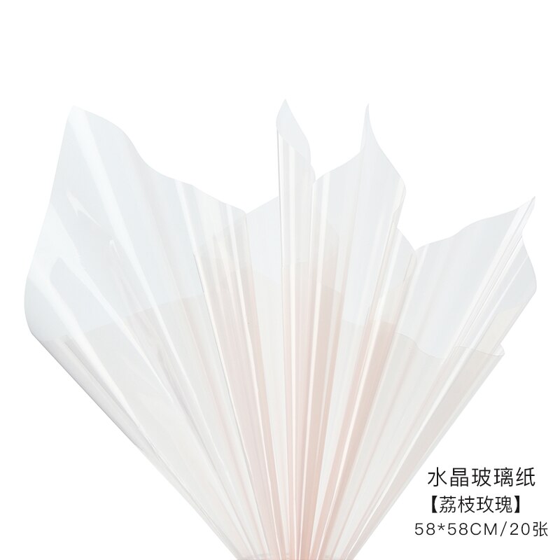 Papel transparente para envolver Flores, transparente, para , ramo de flores, plástico OPP de Color brillante, 20 unidades: Color 001