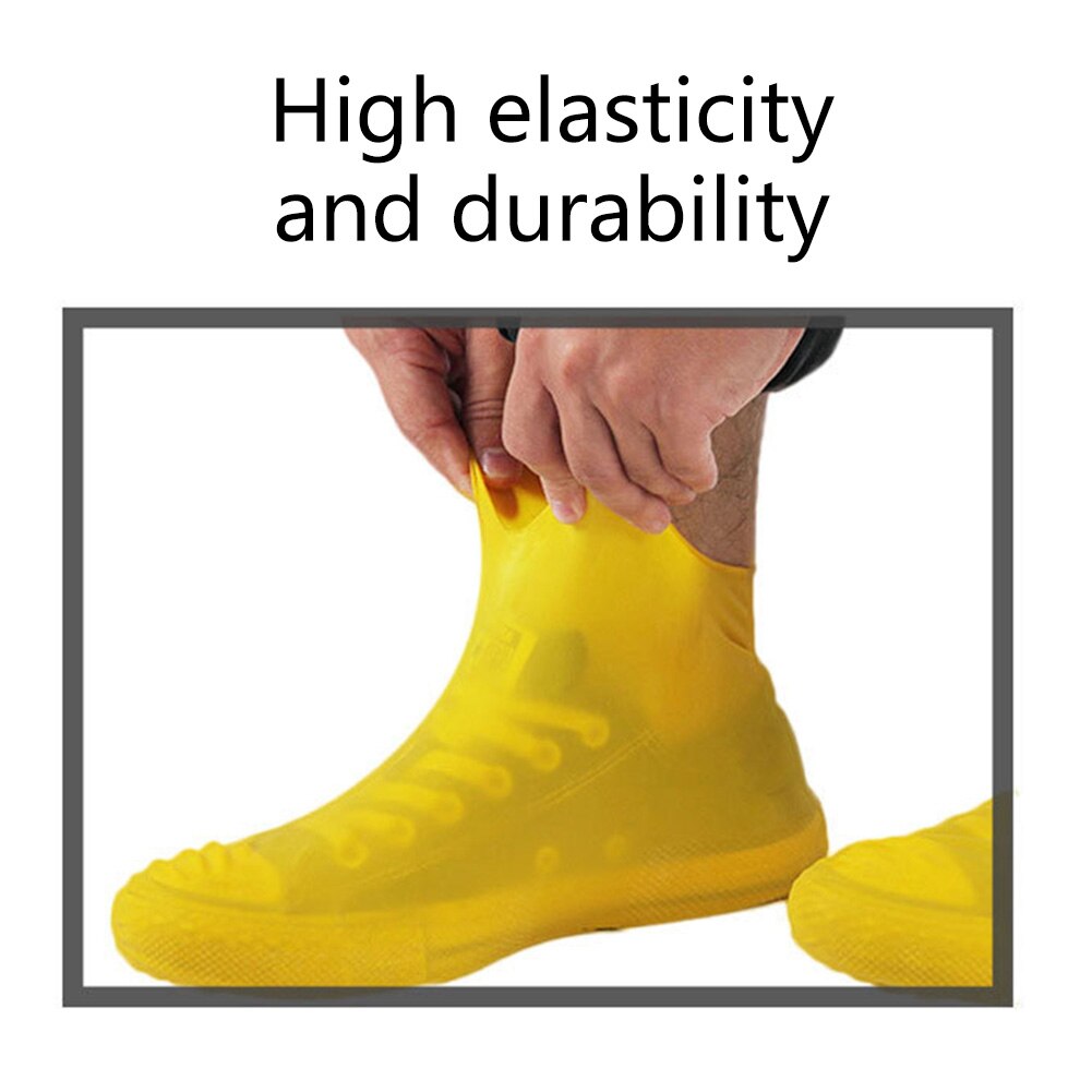 Skridsikre latex-skoovertræk, der kan genanvendes vandtæt regnsko-oversko-sko  dc120