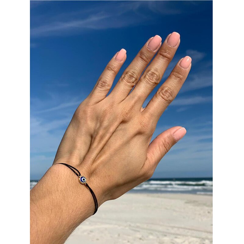 1 Pcs Evil Eye Armband, Zwart Touw Wrap Armband, Blue Eye Paar Armband, griekse Sieraden Verjaardag Christmas Voor Hem Of Haar