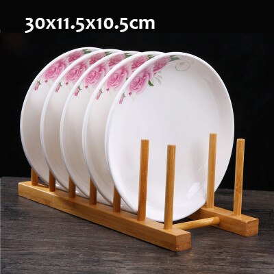 Soporte de bambú para almacenamiento de platos de cocina, soporte para tazas de vidrio, tazas de café, cuencos para el hogar, estante para organizar platos: 6grids