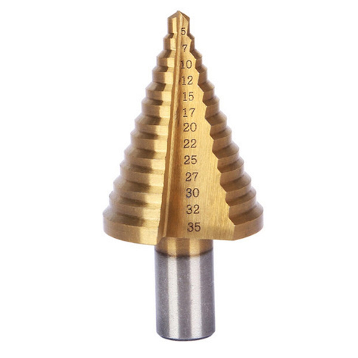 13 Step HSS 5-35 mm Cone Drill Bits Hole Cutter Bit Set Shank Wood Metal Drilling Fluted Edges Step Drill Bit Reamer Triangle