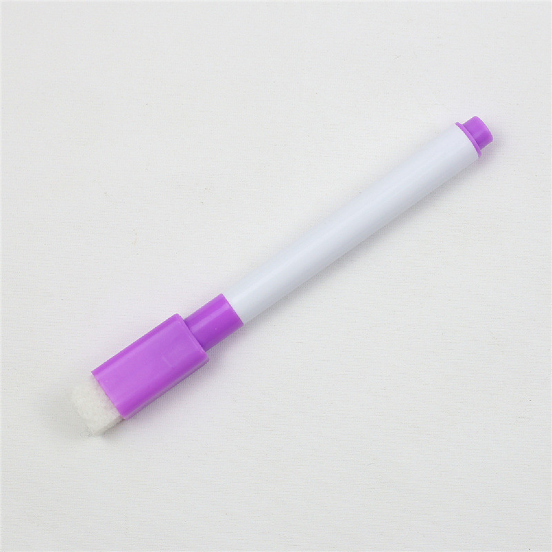 24 pcs erasable white board pen color marker for children and student 8-color blackboard pen color with brush teaching: PURPLE