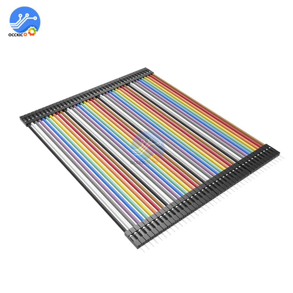 40PCS Dupont 10CM 2.54MM 1P-1P Male To Female Jumper Wire Ribbon Cable For Arduino