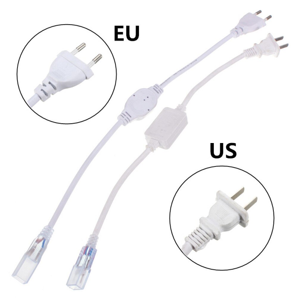 Ik Pcs110V 220V Plug Led Strip Accessoire Voeding Licht SMD5050 5630 3528 Strip Eu/Us Power Plug adapter Accessoire