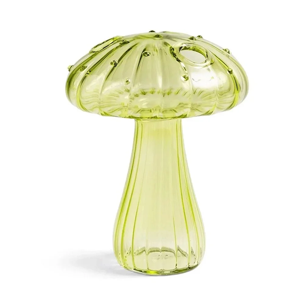 Neue transparente Glas blumen flasche hydro ponik blume Kürbis glasvase Pilz Haupt dekoration Blume: Lila