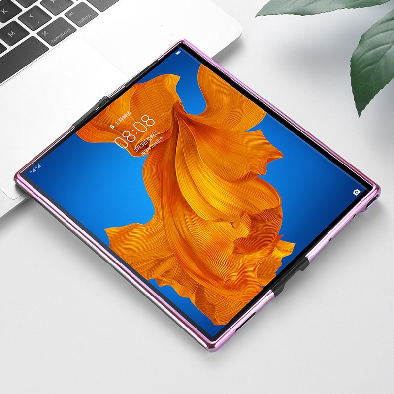 Flexibele, lijmbestendige matex opvouwbare beschermhoes voor huawei matex mobiele telefoon: Voor huawei mate x / Roze
