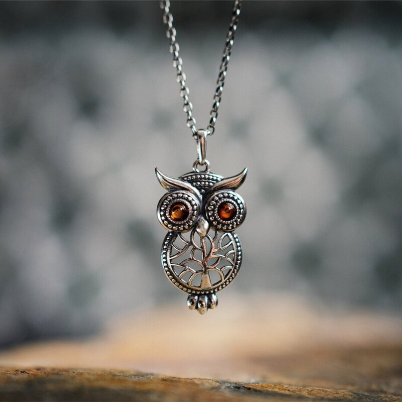 Collier en Zircon pour femme, mignon, hibou, lune, lettre, pendentif, étoiles, exquis, romantique, bijoux de fête de la saint-valentin: NL15849SV