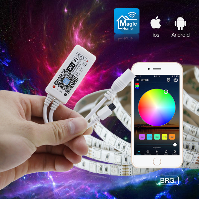 Luz RGB con controlador Led, 24 teclas, infrarrojos, Control remoto, Alexa, música, Wifi, controlador de luz, Wifi