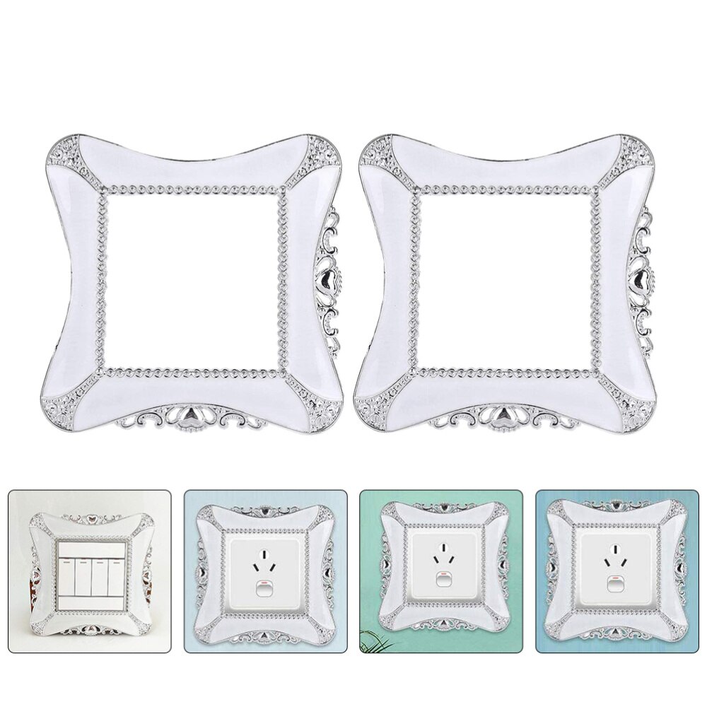 3Pcs Wall Switch Stickers Resin Switch Cover Switch Socket Protective Cover