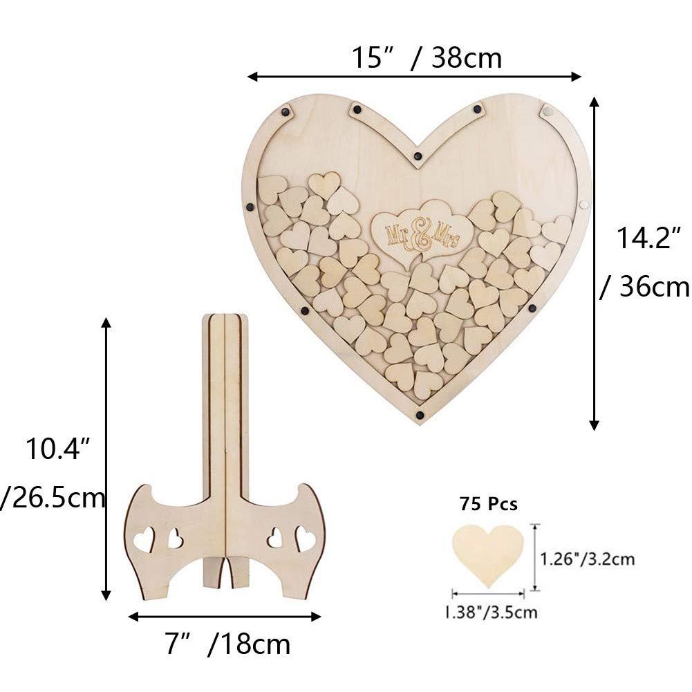 Unikalne serca dekoracje ślubne rustykalne słodkie wesele księga gości życzenia ślubne Bank serca skrzynka na listy 3D księga gości drewniane pudełko