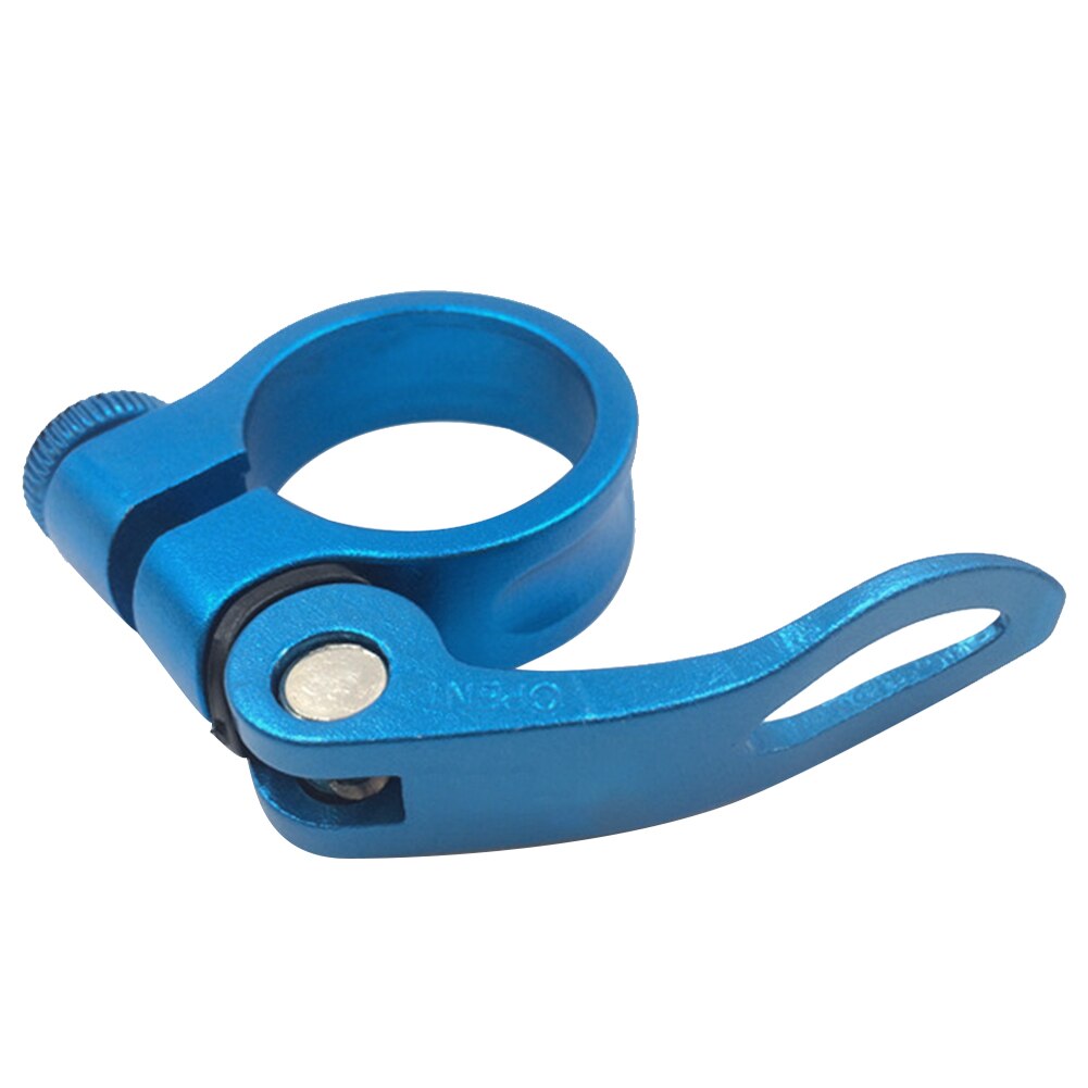 Reserve eenvoudig te installeren fiets herbruikbare duurzame zadelpenklem aluminiumlegering accessoires lichtgewicht snelspanner vervanging: Donkerblauw 31.8mm