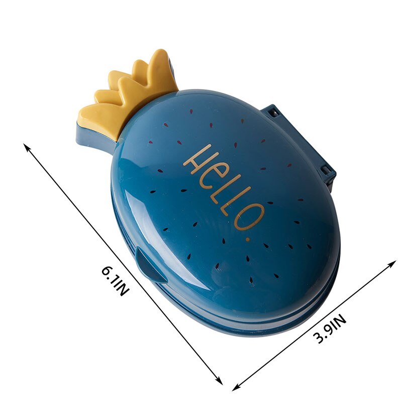 Wall mounted Soap Box Plastic Soap Holder Dish Bathroom Storage Plate Tray Case Rack Soap Sponge Holder for Kitchen: style 2 navy blue