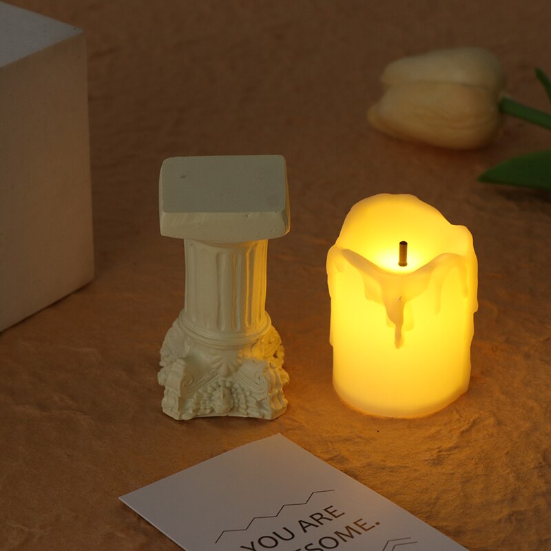 Mini Simulation Römischen Spalten Kerze Für Fotografie Requisiten Studio Schmuck