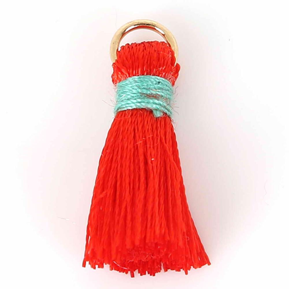 20mm 100 /zak zijden mini kwastjes bedels sieraden maken bevindingen materialen bevindingen & componenten materiaal 18 kleuren: Rood