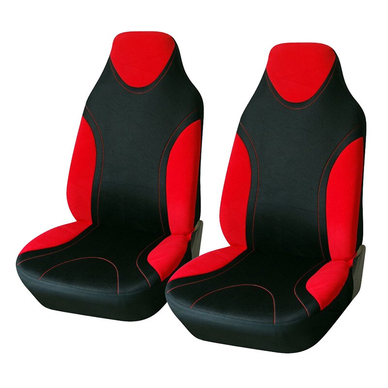 Autoyouth sports stil høj ryg spand bilsædebetræk 2 stk passer til de fleste auto interiør tilbehør sædebetræk 5 farver: Klik på rødt omslag