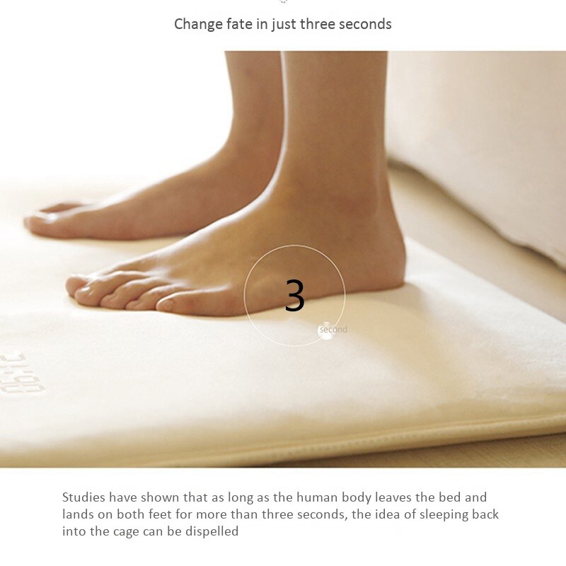 Carpet Alarm Clock-Digital Display,Battery Powered,Lazy Electronic Alarm Clock,Smart Wake Up Device