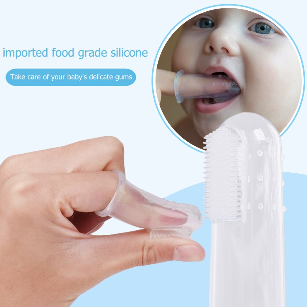 Finger Toothbrush For Kid Imported Food Grade Safe Silicone Tongue Teeth Cleaning Deciduous Teeth Brush Care Tool Mouth Products