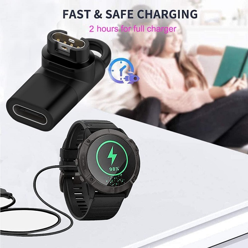  Oplader Adapter voor Garmin Forerunner 165 265 965 945 245 45 955 255 s 55 158 Venu 3 SQ2 Vivoactive 5/4 Type C Oplaadadapter