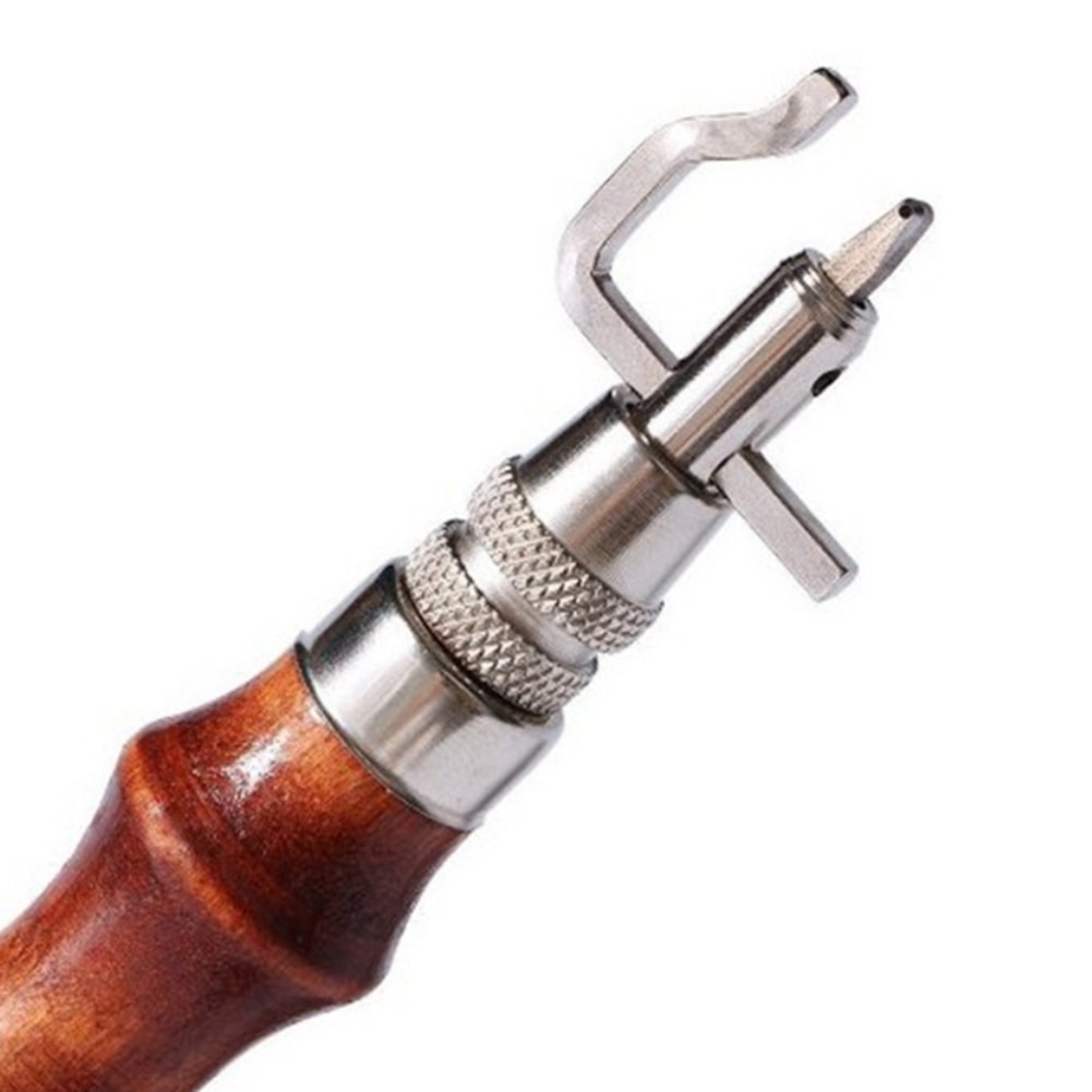 5 in 1 DIY Leathercraft Leather Craft Stitching Tool Set Edge Press Kit Adjustable Pro Stitching Groover Crease Leather Tools