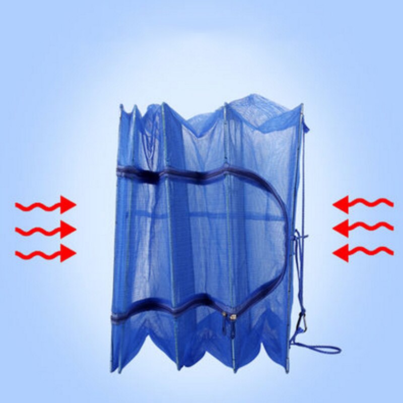 Gugufish 4 Lagen 35*35*65 Cm Droogrek Vouwen Vis Kleine Mesh Netto Opknoping Visnet opvouwbare Opknoping Netto Vis Groente