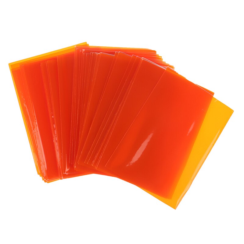 50 stuks/pak 62*89mm kaarthoesjes, beschermkaarten, kleurrijke bordspelhoesjes: Oranje