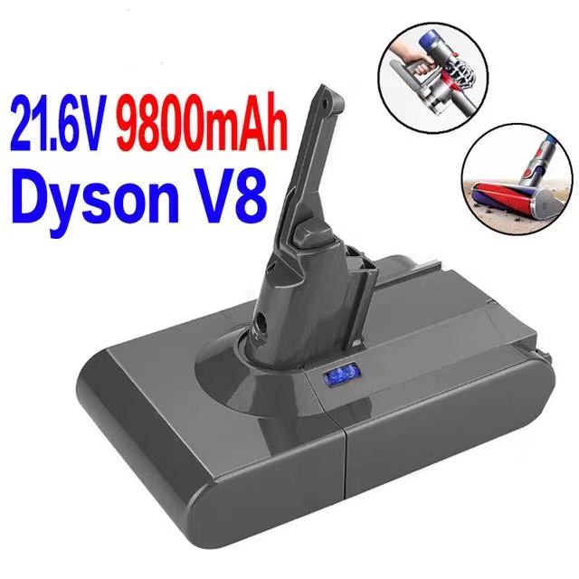 2022 98000mAh 21.6V Battery For Dyson V8 Absolute /Fluffy/Animal/ Li-ion Vacuum Cleaner rechargeable Battery: white