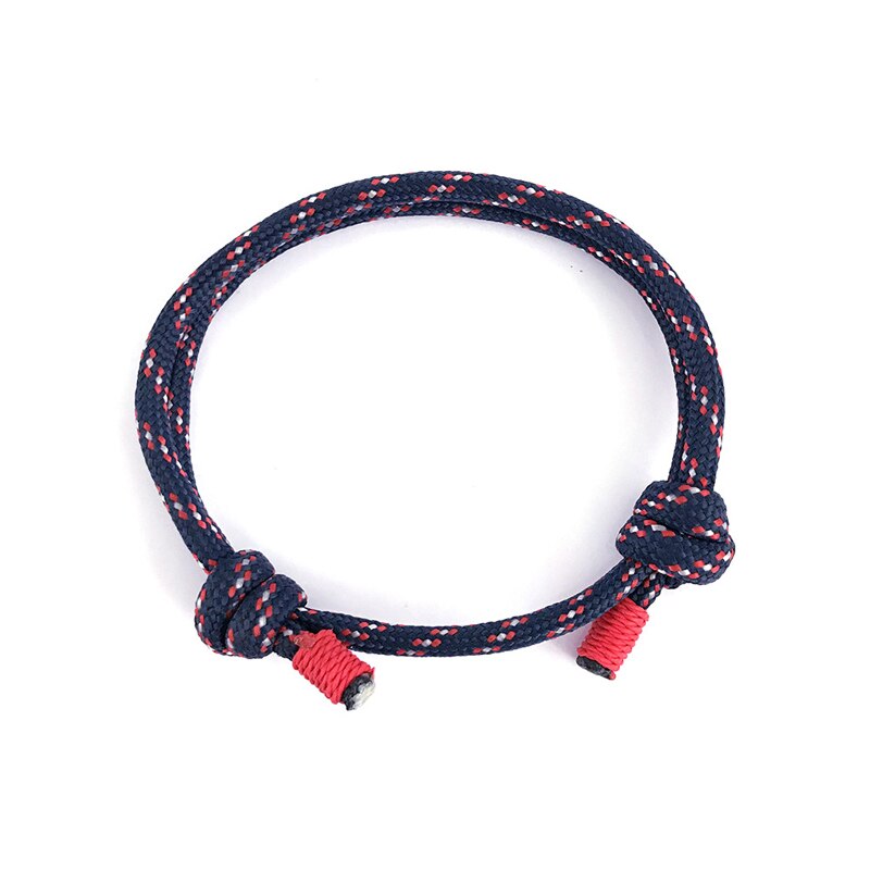 Niuyitid håndlavede survival paracord armbånd mænd kvinder justerbart simpelt armbånd homme smykker til piger: Farverig blå