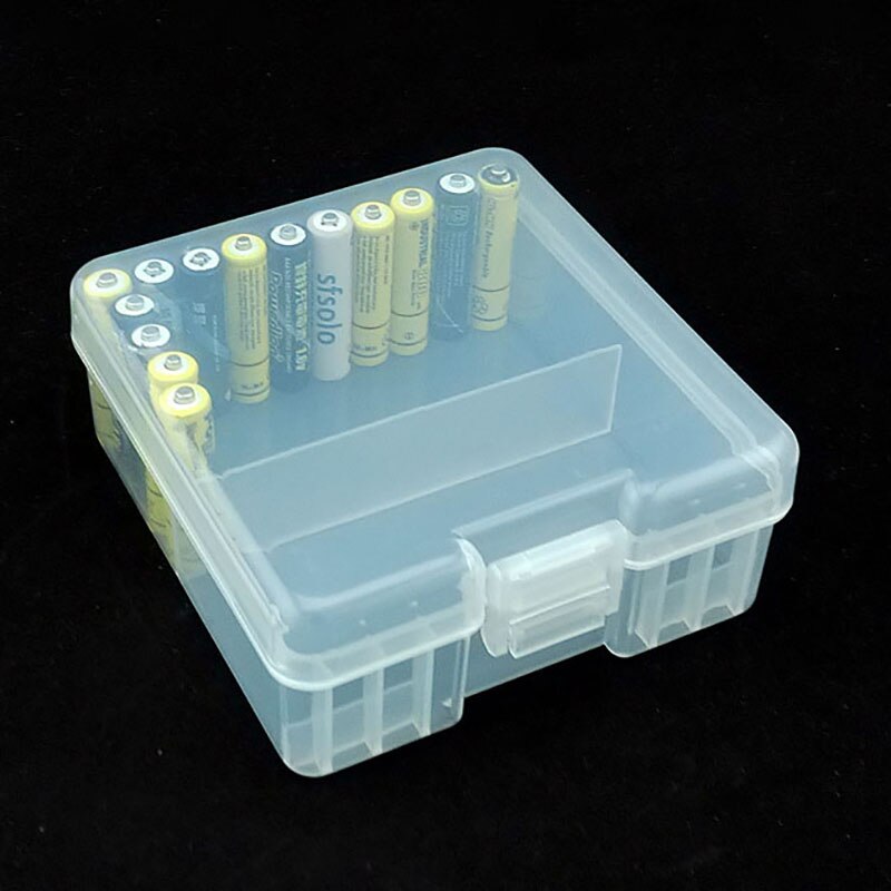 Portable Transparent Hard Plastic Case AAA Batteries Storage Case Holder Storage Battery Box For 100 pcs AAA Battery DIY