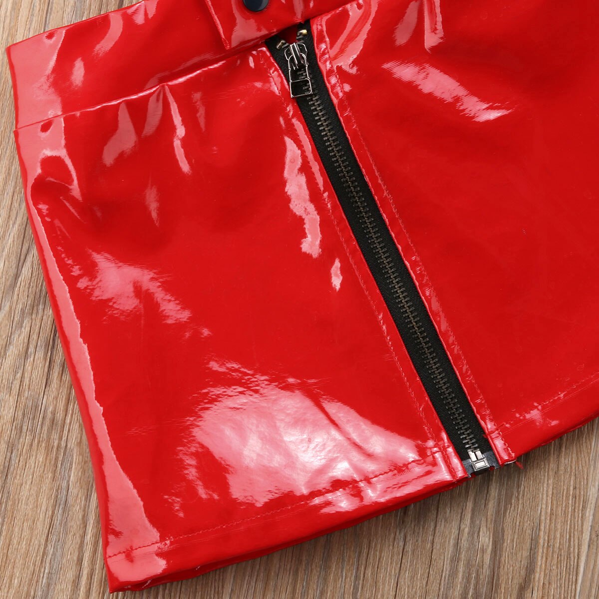 Pudcoco Peuter Baby Meisjes Cool Rits Rok Pailletten PU Lederen Mini Rok Outfits Zomer Bling Kleding