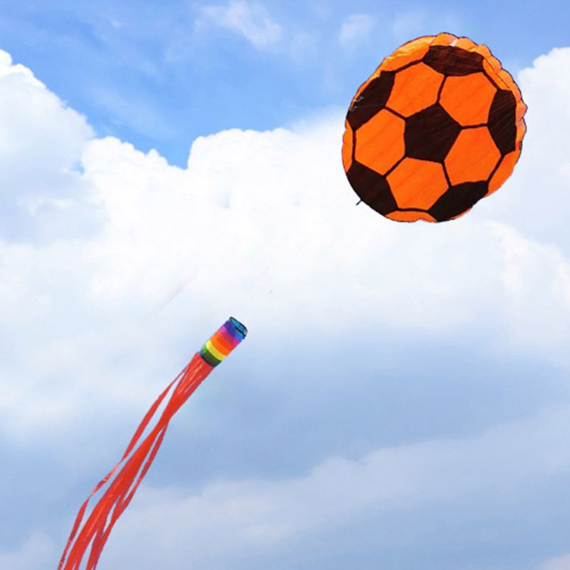 Football Kite with Tassel - Soft Frameless Parafoil for Outdoor Entertainment Sports