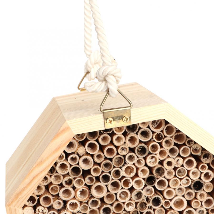 Wooden Insect Bee House Wood Bug Room Hotel Nesting Box for Outdoor Garden Decoration Reptiles Living Box Insect House