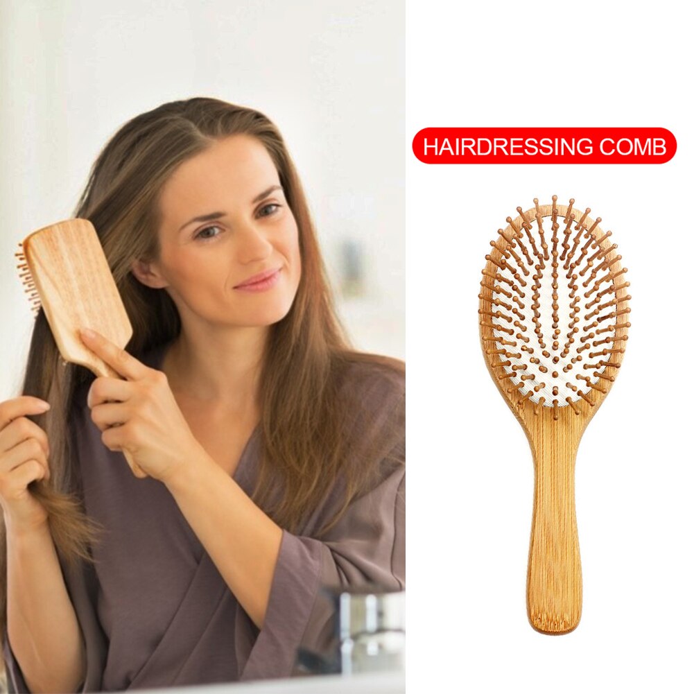 Massage Houten Kam Gezonde Peddel Kussen Haaruitval Vent Borstel Haarborstel Kam Hoofdhuid Spa Haarverzorging Gezonde Bamboe Kam