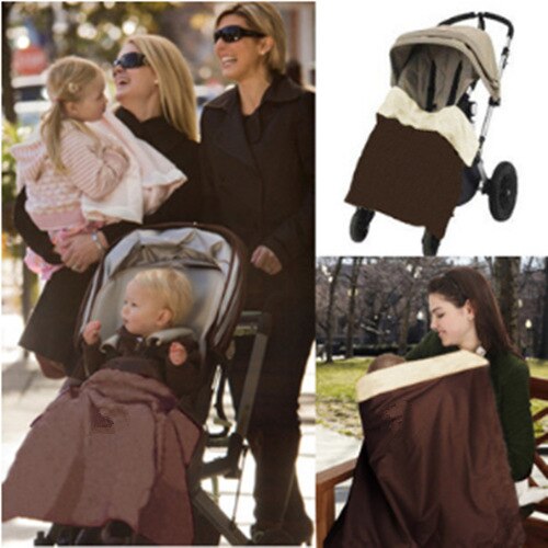 Maat 72X72Cm Koffie Baby Comfortabele Wandelwagen Weer Schild/Waterdichte Wandelwagen Warme Deken Cover Past Winter