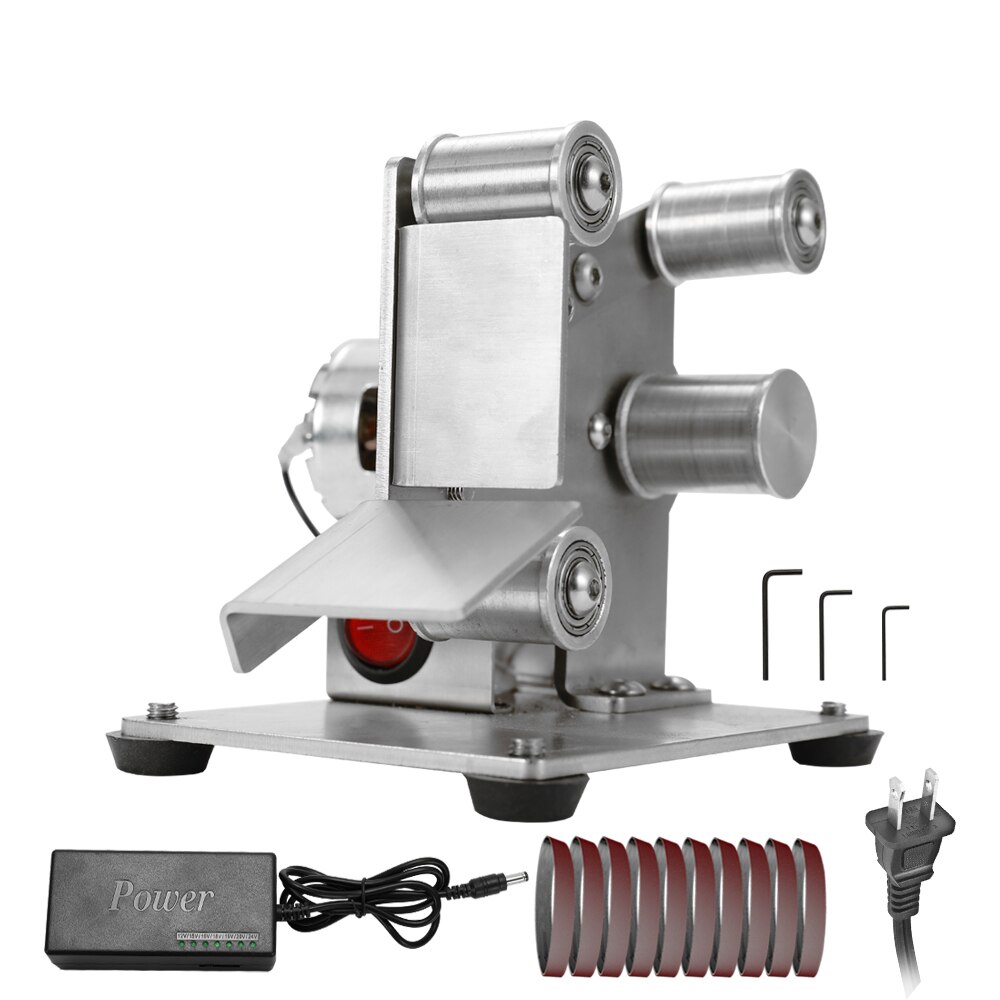 Multifunktionel kværn mini elektrisk båndslibemaskine diy polering slibemaskine skærer kanter slibemaskine valgfri type: 25- us-stik
