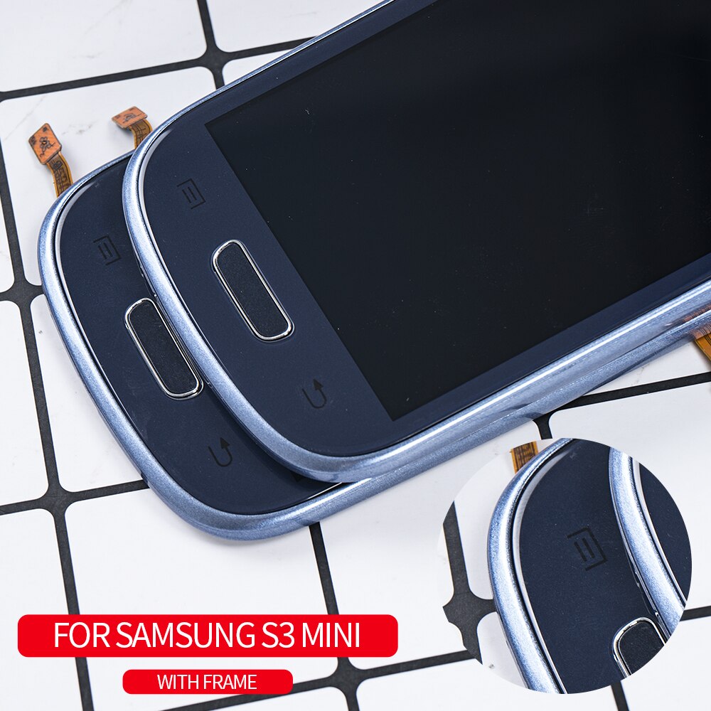 Super Amoled 4.0 "Voor Samsung Galaxy S3 Mini Lcd I8190 I8190N I8195 Lcd Touch Screen Frame Voor Samsung s3 Mini Display