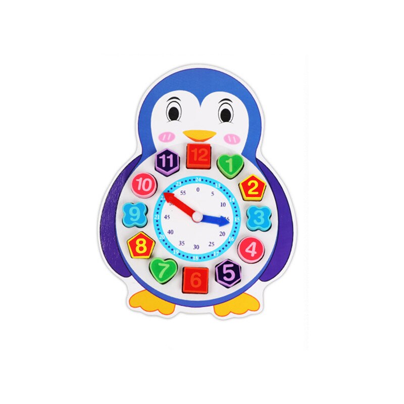 1-6 jahre Alt Holz Cartoon Tier Zeit Kognitiven Uhr Perlen Wecker Kinder Frühe Bildung Digitale Pädagogisches Spielzeug