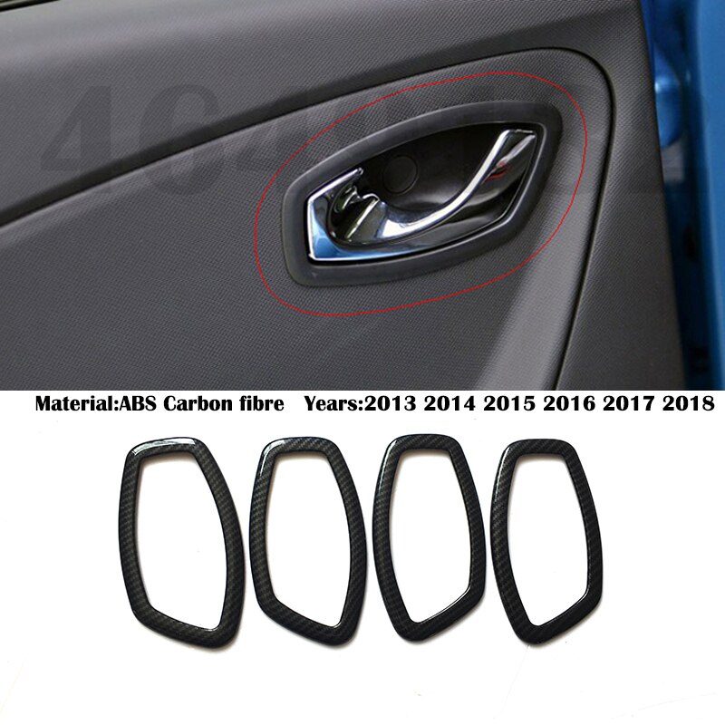 Voor Renault Clio 4 Clio4 14 15 16 Carbon Auto Armsteun Vensterglas Lift Schakelaar Knop Panel Cover trim Accessoires: Inner door bowl