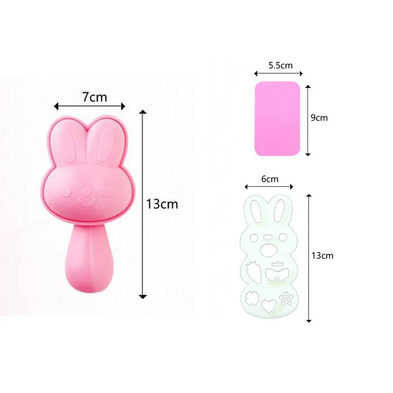 Liten kaninformet tegneserie sushi maker kokt egg/risrulleform mac kjøkken gjør-det-selv kokk risball bentoformer kjøkkentilbehør