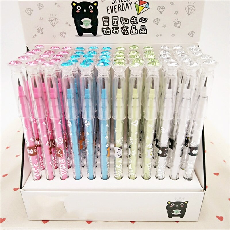 4 sztuk/zestaw nie-ostrzenie ołówek śliczne piśmienne piórnik z nadrukiem plastikowy ołówek uczeń szkoła materiały biurowe materiał Escolar: L-4szt losowy