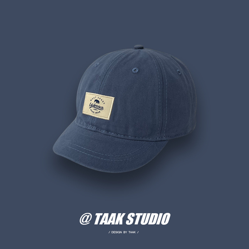 Gorra de béisbol de ala corta para mujer, gorra con visera de ala corta con herramientas Ins de minororía japonesa de verano, para hombre: Azul