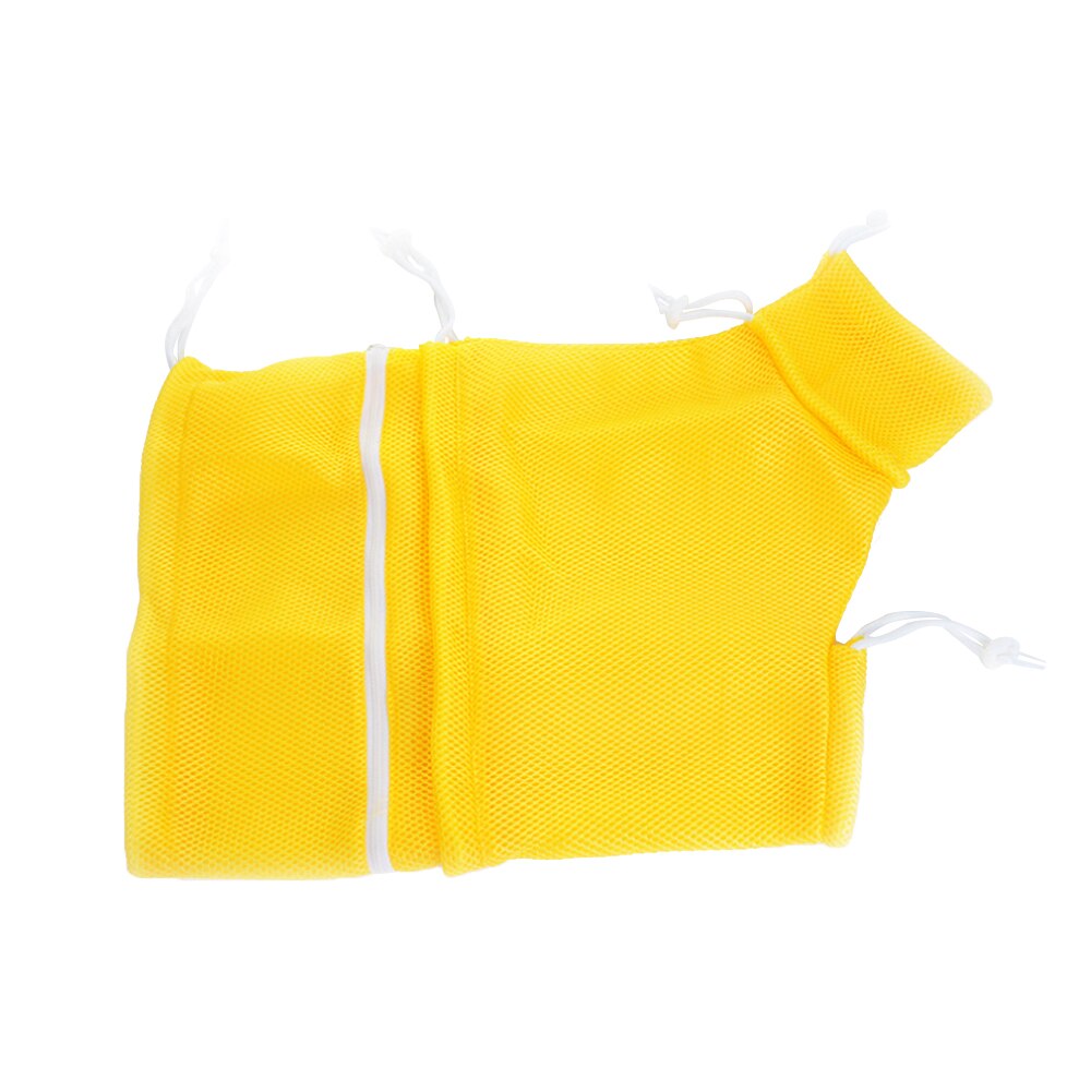 Sac de bain multifonction en Polyester | Épais, détachable anti-rayures, sacs de lavage pour toilettage des chats d'animaux: YELLOW
