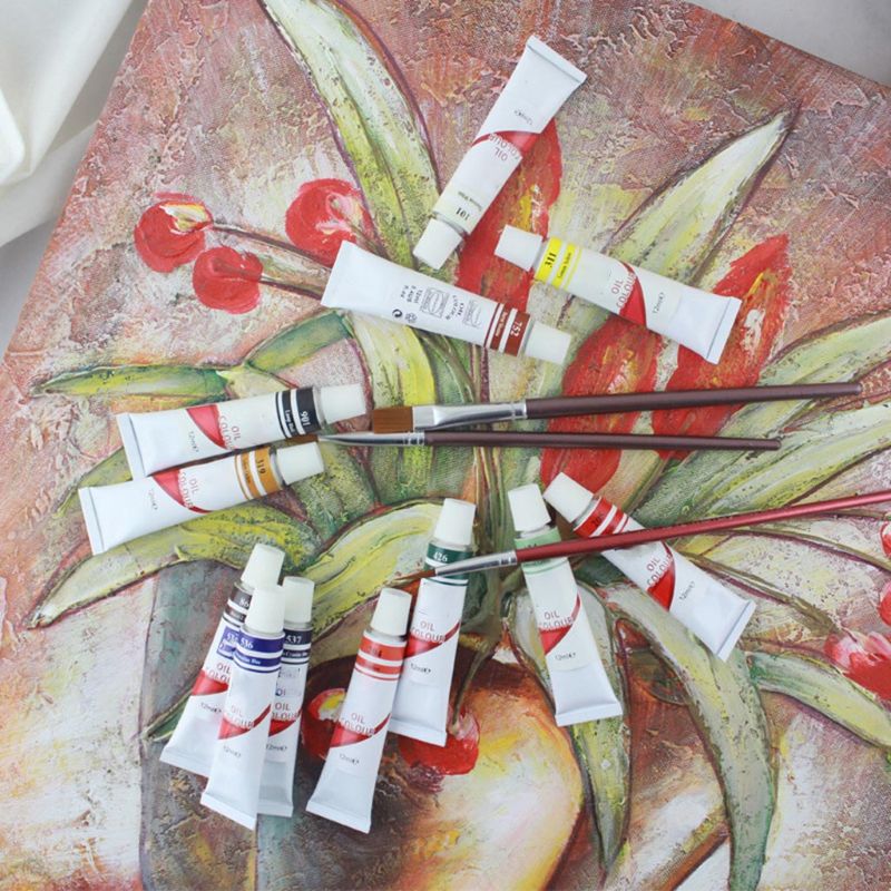 12Ml 12/24 Kleuren Professionele Olieverf Verf Tekening Pigment Buizen Set Kunstenaar Art Supplies Voor Beginner