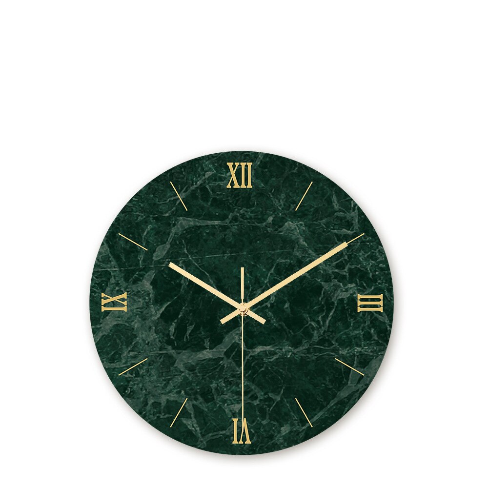 30CM Acrylic Wall Clock Quartz Analog Marble Clock 3D Chic Marble Print Modern Round Wall Watch Nordic Creativity Home Decor: 006